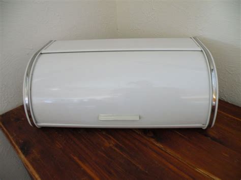 roll top white metal bread box|brabantia roll top bread bin.